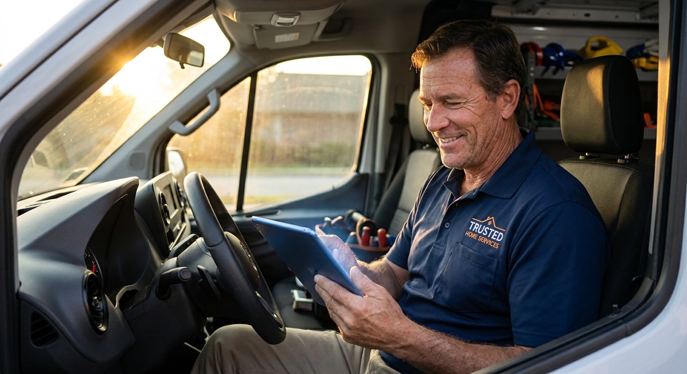Contractor Reviewing AI Leads